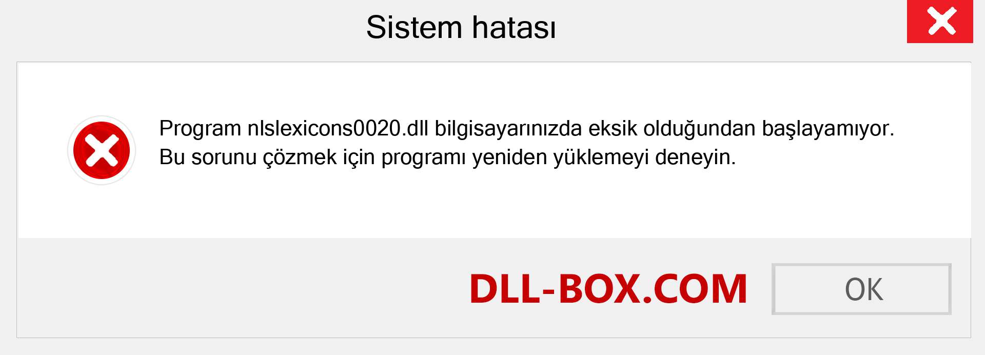 nlslexicons0020.dll dosyası eksik mi? Windows 7, 8, 10 için İndirin - Windows'ta nlslexicons0020 dll Eksik Hatasını Düzeltin, fotoğraflar, resimler